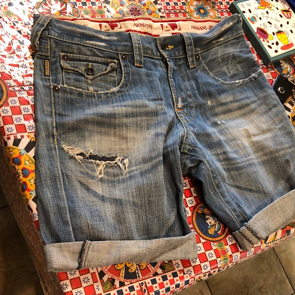 Armani Jeans Blue Denim Shorts made in Italy